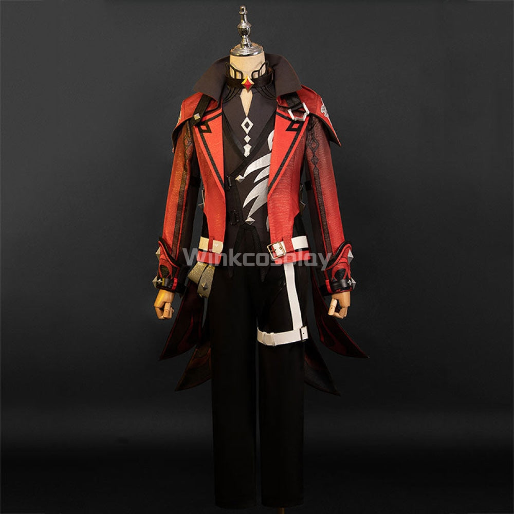Genshin Impact Diluc Red Dead of Night Cosplay Costume