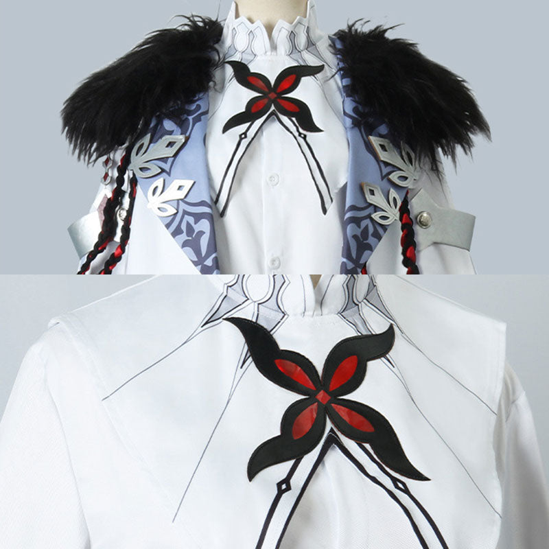 Genshin Impact the Eleven Fatui Harbingers The Knave The Servant Arlecchino Cosplay Costume