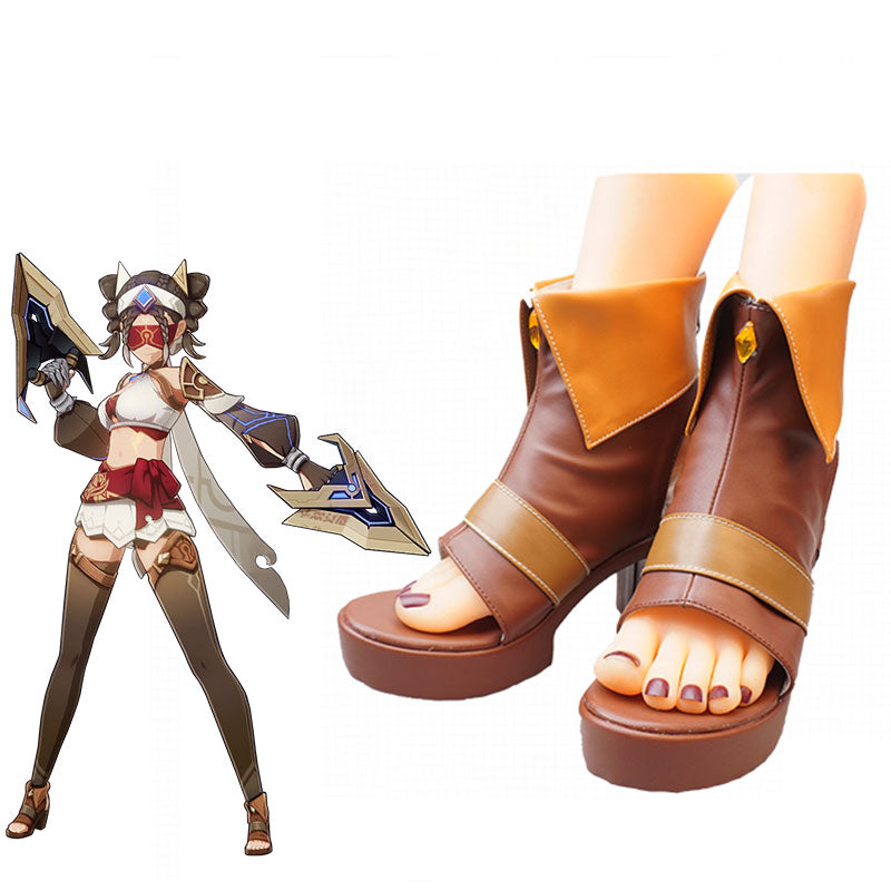 Genshin Impact Eremite Desert Clearwater Cosplay Shoes