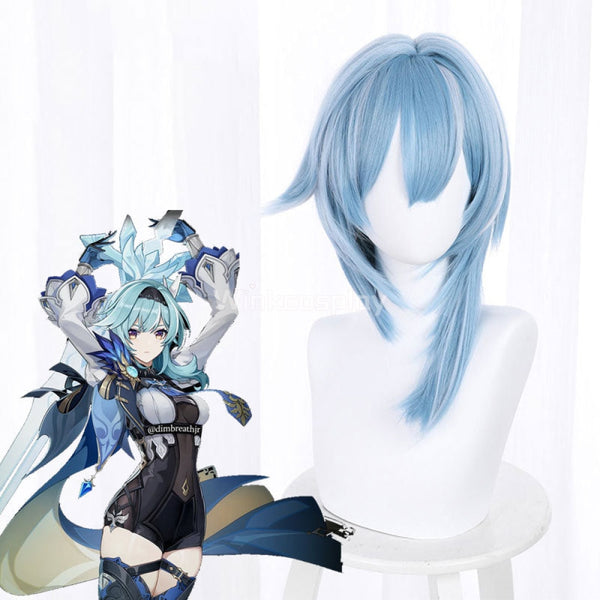 Genshin Impact Eula Blue Cosplay Wig - Winkcosplay