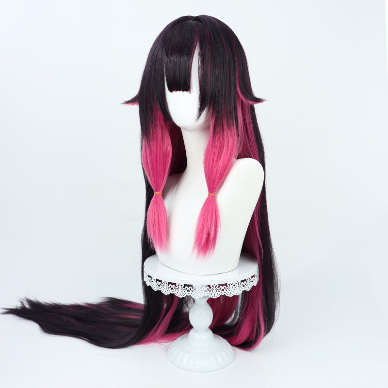 Genshin Impact Fatui Columbina Black Purple Cosplay Wig