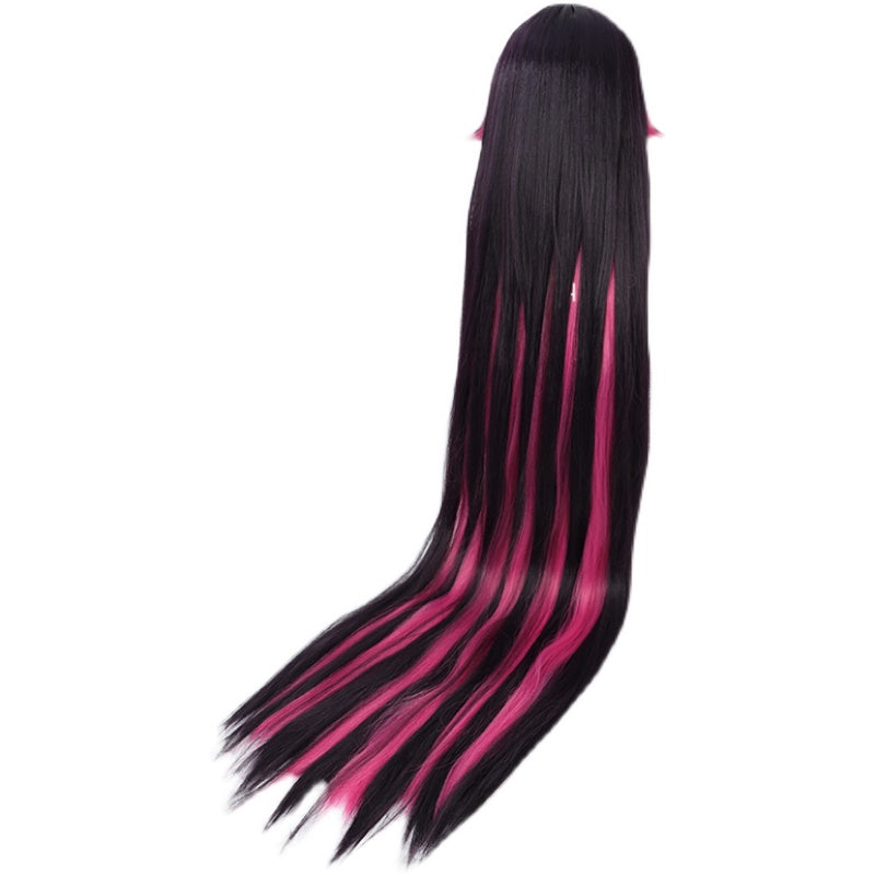 Genshin Impact Fatui Columbina Black Purple Cosplay Wig