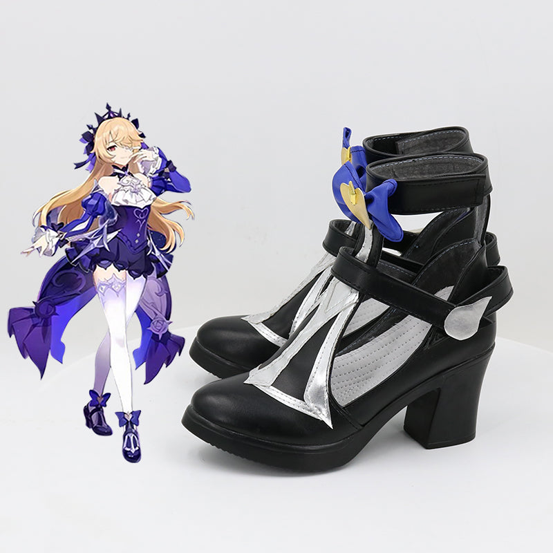 Genshin Impact Fischl Von Luftschloss Narfidort Ein Immernachtstraum Black Cosplay Shoes