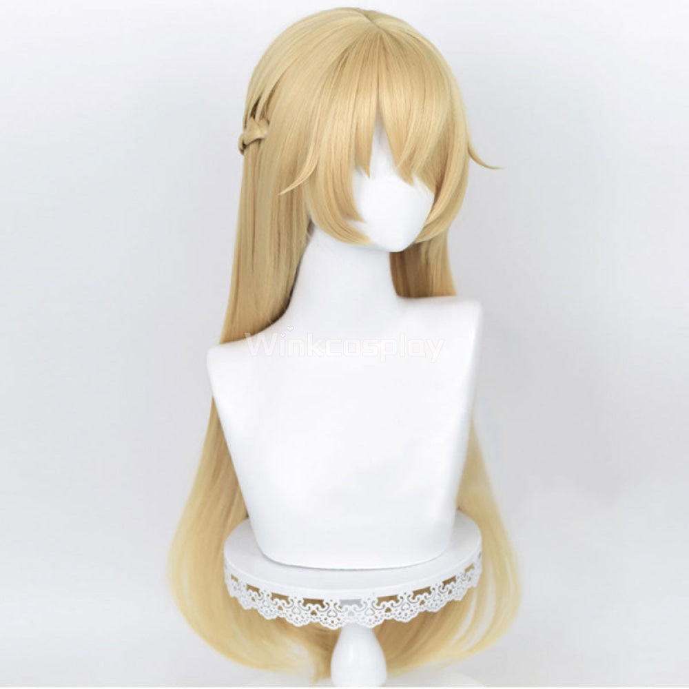 Genshin Impact Fischl von Luftschloss Narfidort Ein Immernachtstraum Golden Cosplay Wig