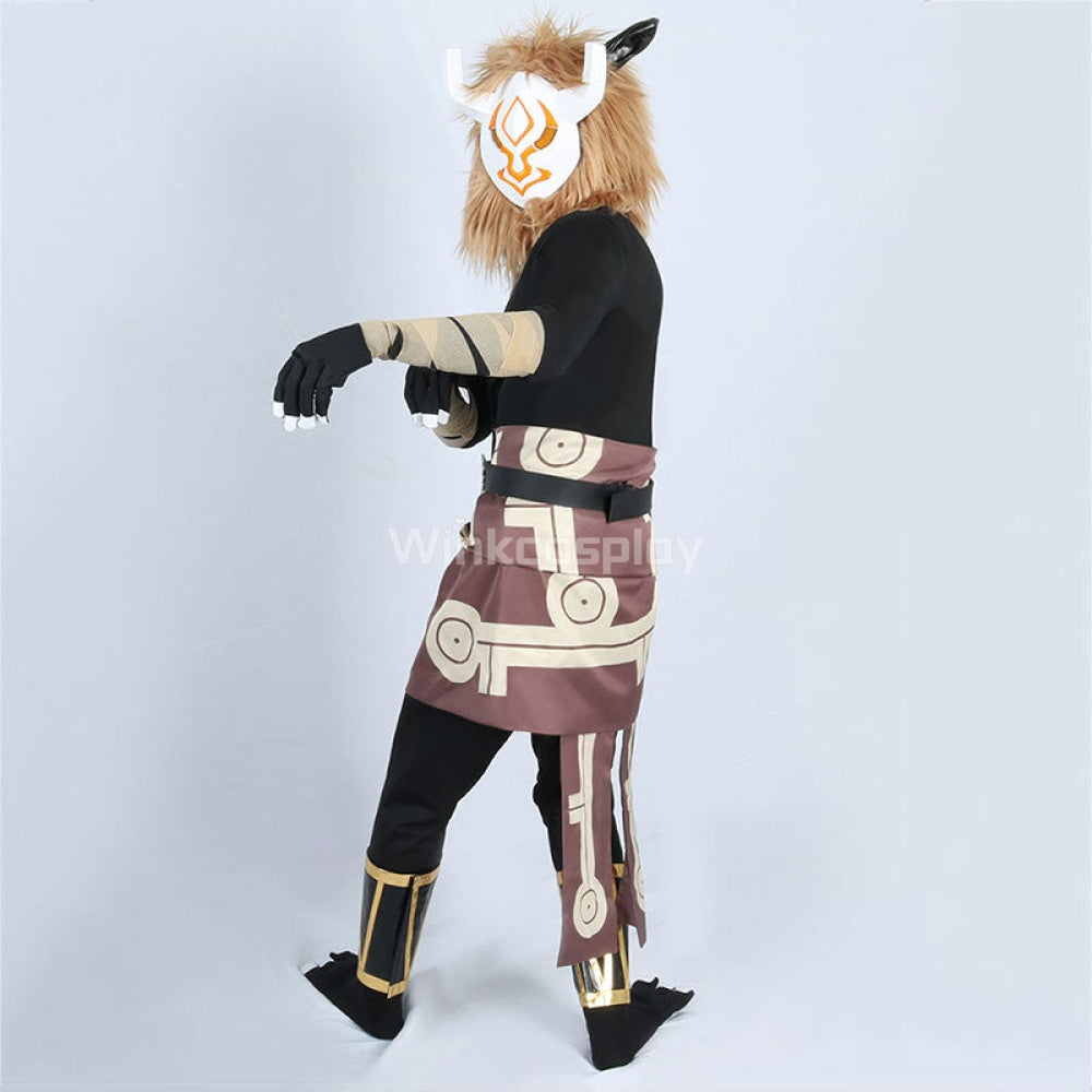 Genshin Impact Hilichurl Halloween Cosplay Costume - Included Headgear