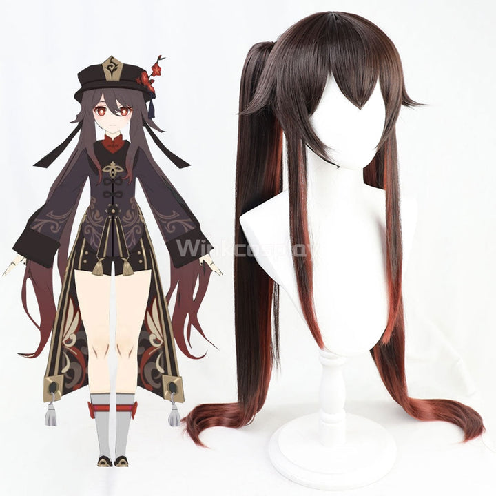 Genshin Impact Hu Tao Brown Cosplay Wig - Winkcosplay