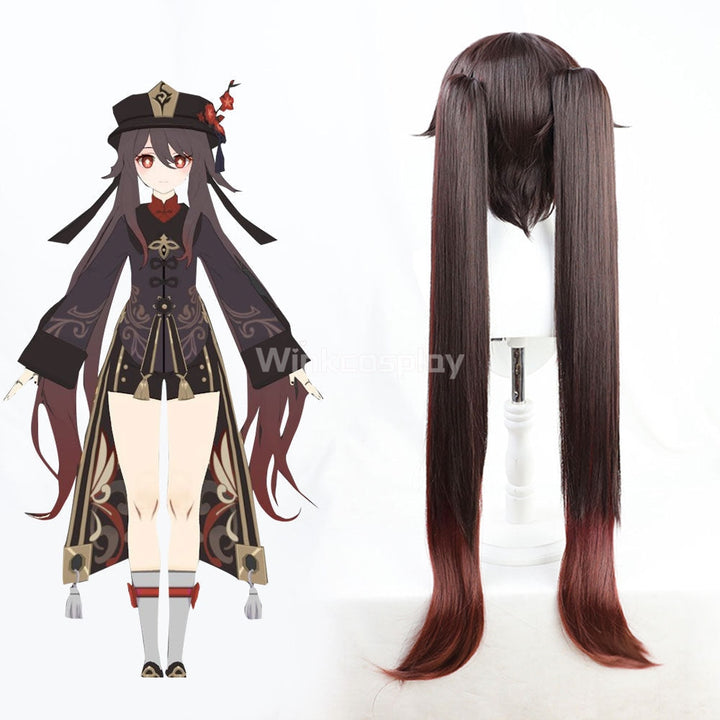Genshin Impact Hu Tao Brown Cosplay Wig - Winkcosplay