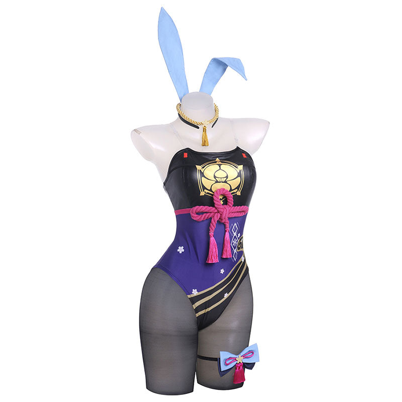 Genshin Impact Kamisato Ayaka Bunny Girl Cosplay Costume