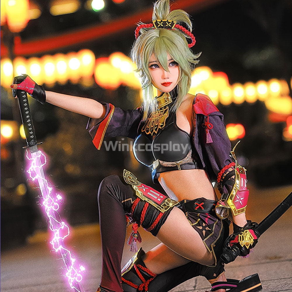 Genshin Impact Kuki Shinobu Cosplay Costume - Winkcosplay