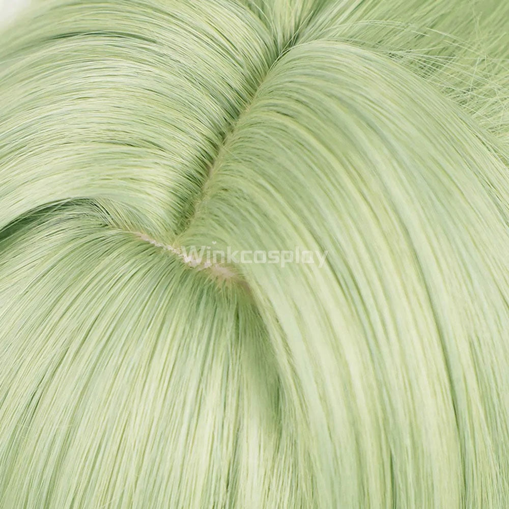 Genshin Impact Kuki Shinobu Green Cosplay Wig