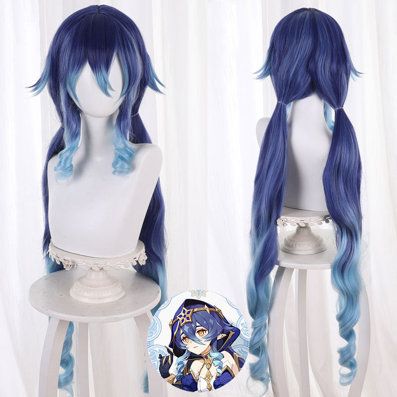 Genshin Impact Layla Blue Cosplay Wig