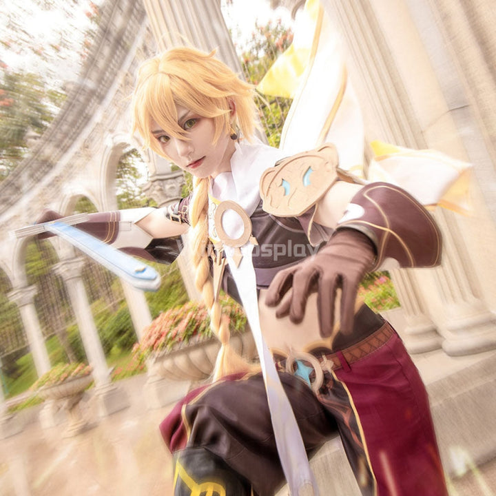 Genshin Impact Player Male Traveler Aether Cosplay Costume - Winkcosplay
