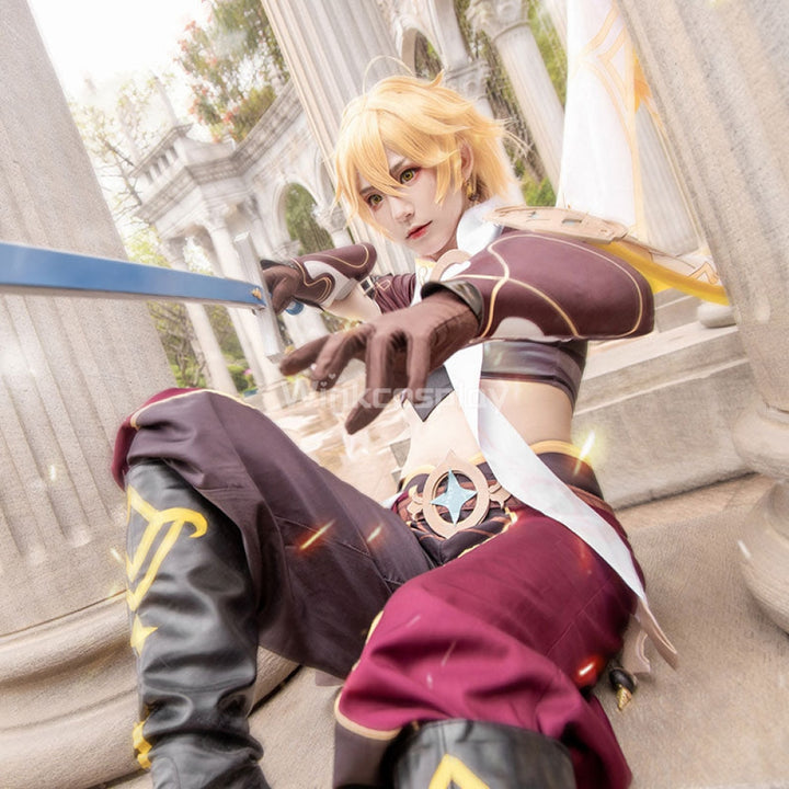 Genshin Impact Player Male Traveler Aether Cosplay Costume - Winkcosplay