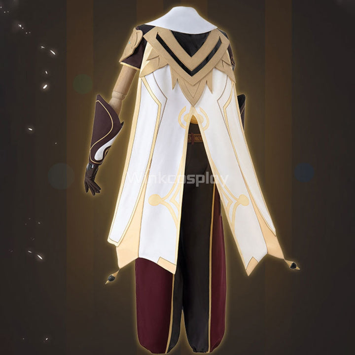 Genshin Impact Player Male Traveler Aether Cosplay Costume - Winkcosplay