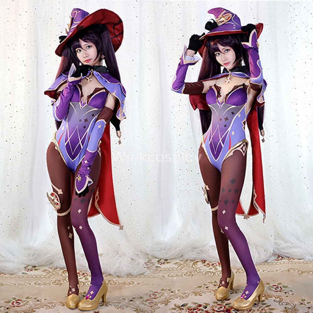 Genshin Impact Mona Halloween Cosplay Costume - Winkcosplay