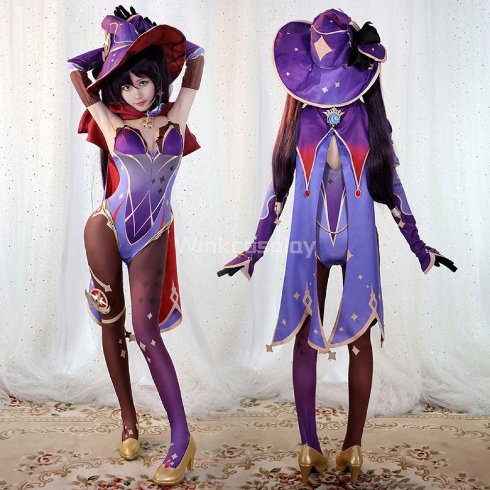 Genshin Impact Mona Halloween Cosplay Costume - Winkcosplay