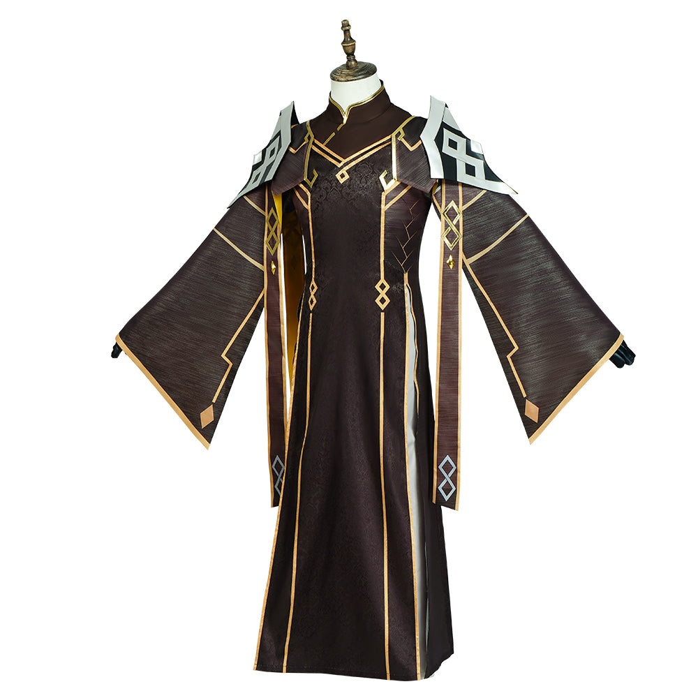 Genshin Impact Morax The God of Contracts Zhongli Cosplay Costume