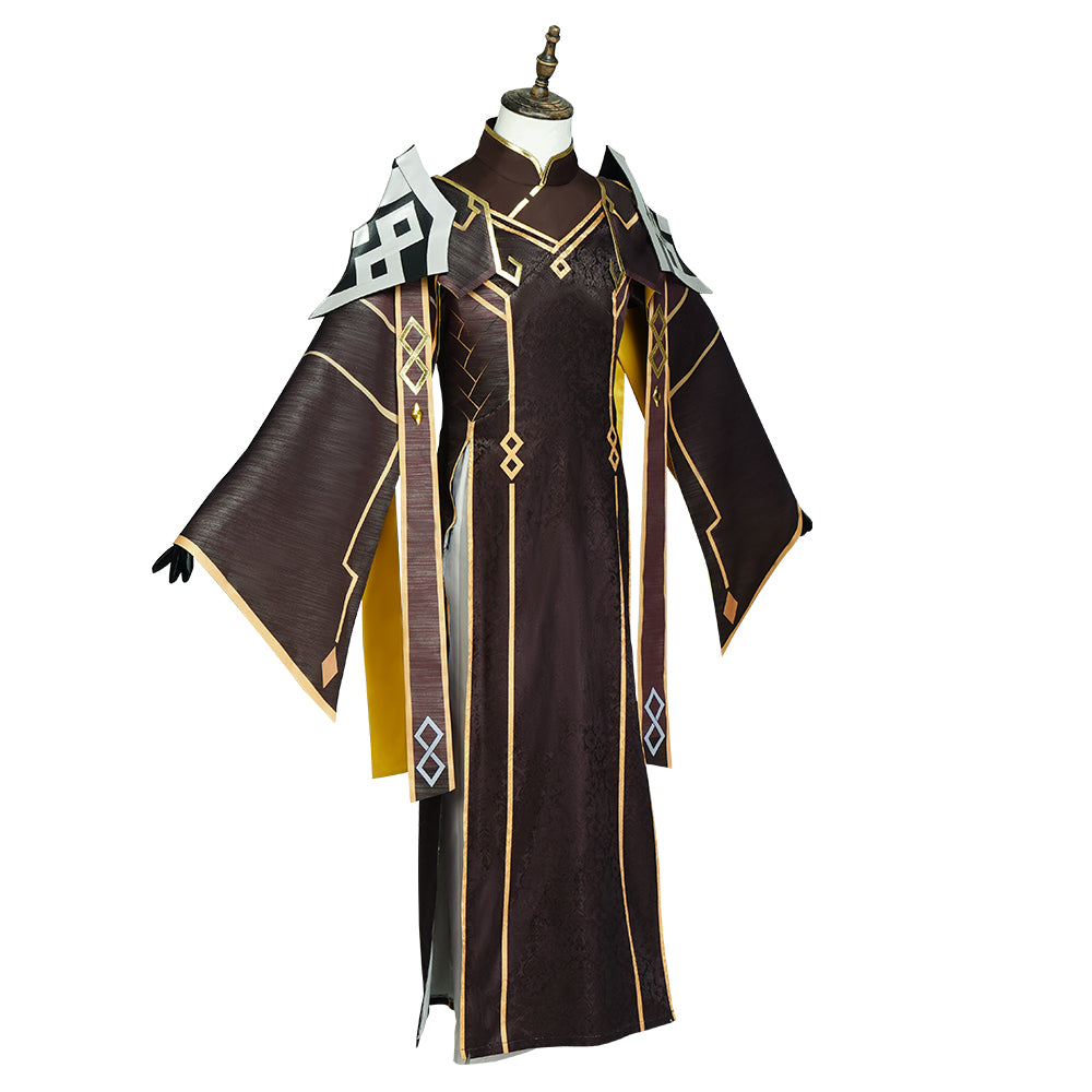Genshin Impact Morax The God of Contracts Zhongli Cosplay Costume