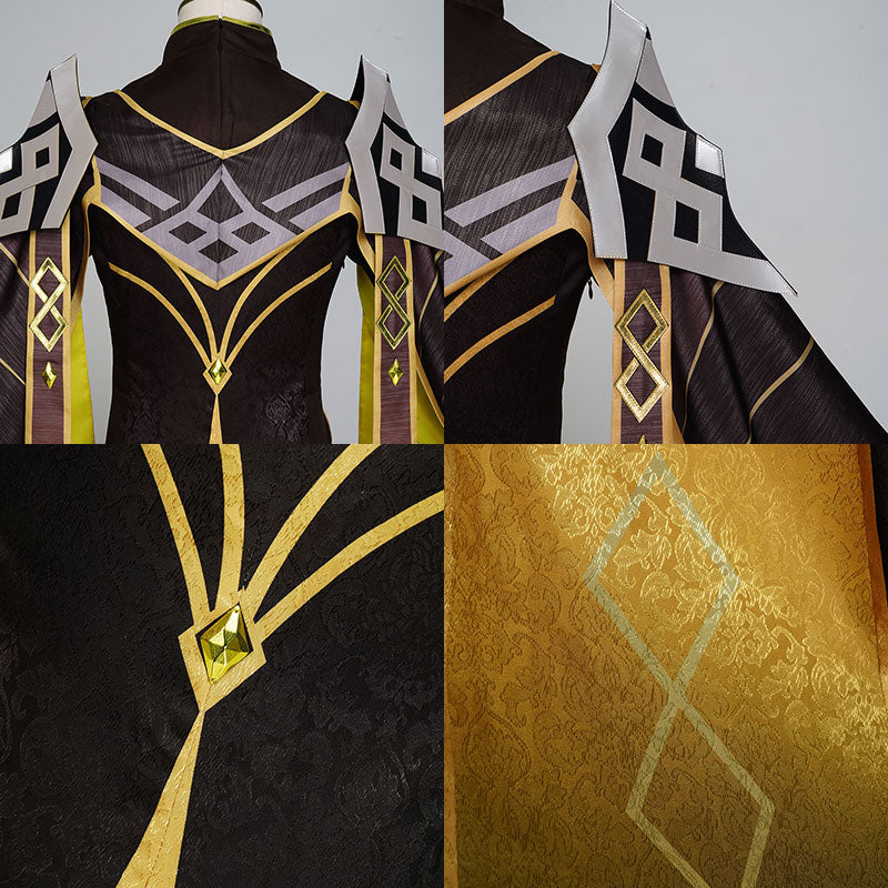 Genshin Impact Morax The God of Contracts Zhongli Cosplay Costume