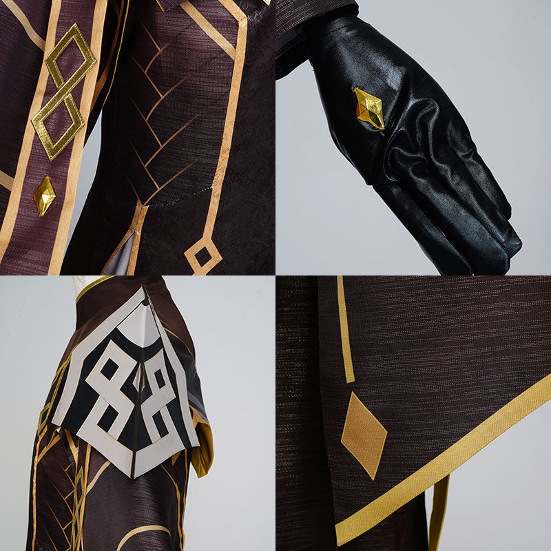 Genshin Impact Morax The God of Contracts Zhongli Cosplay Costume