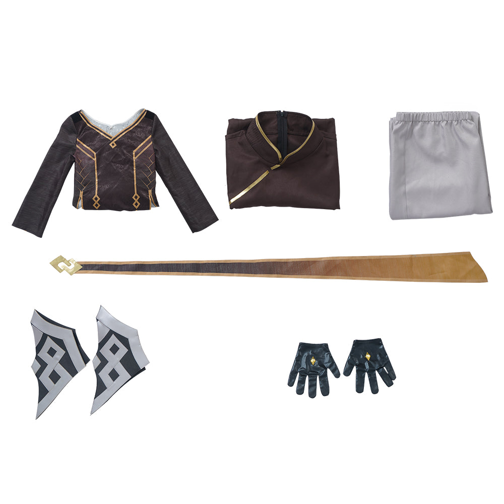 Genshin Impact Morax The God of Contracts Zhongli Cosplay Costume