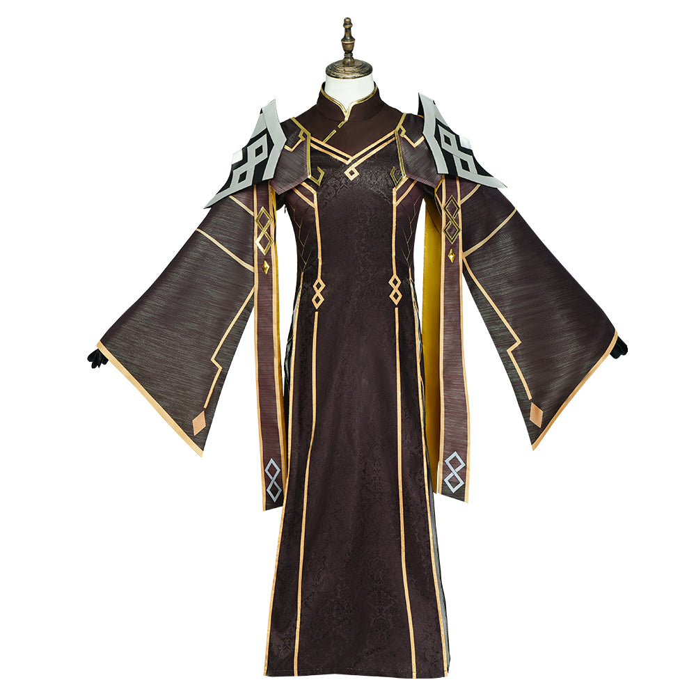 Genshin Impact Morax The God of Contracts Zhongli Cosplay Costume