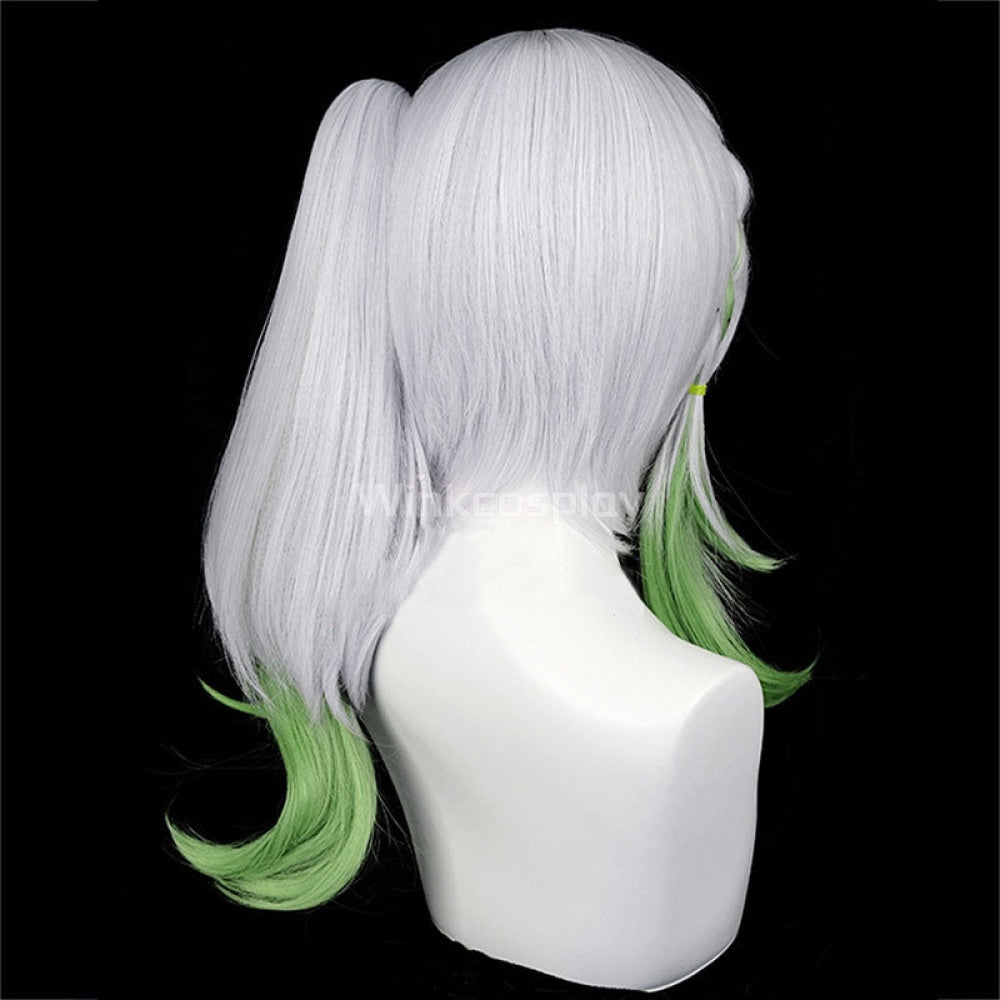 Genshin Impact Nahida Silver Green Cosplay Wig