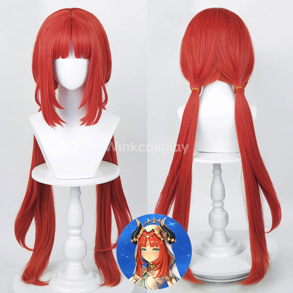 Genshin Impact Nilou Red Cosplay Wig