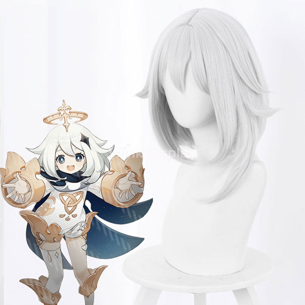 Genshin Impact Paimon White Cosplay Wig - Winkcosplay