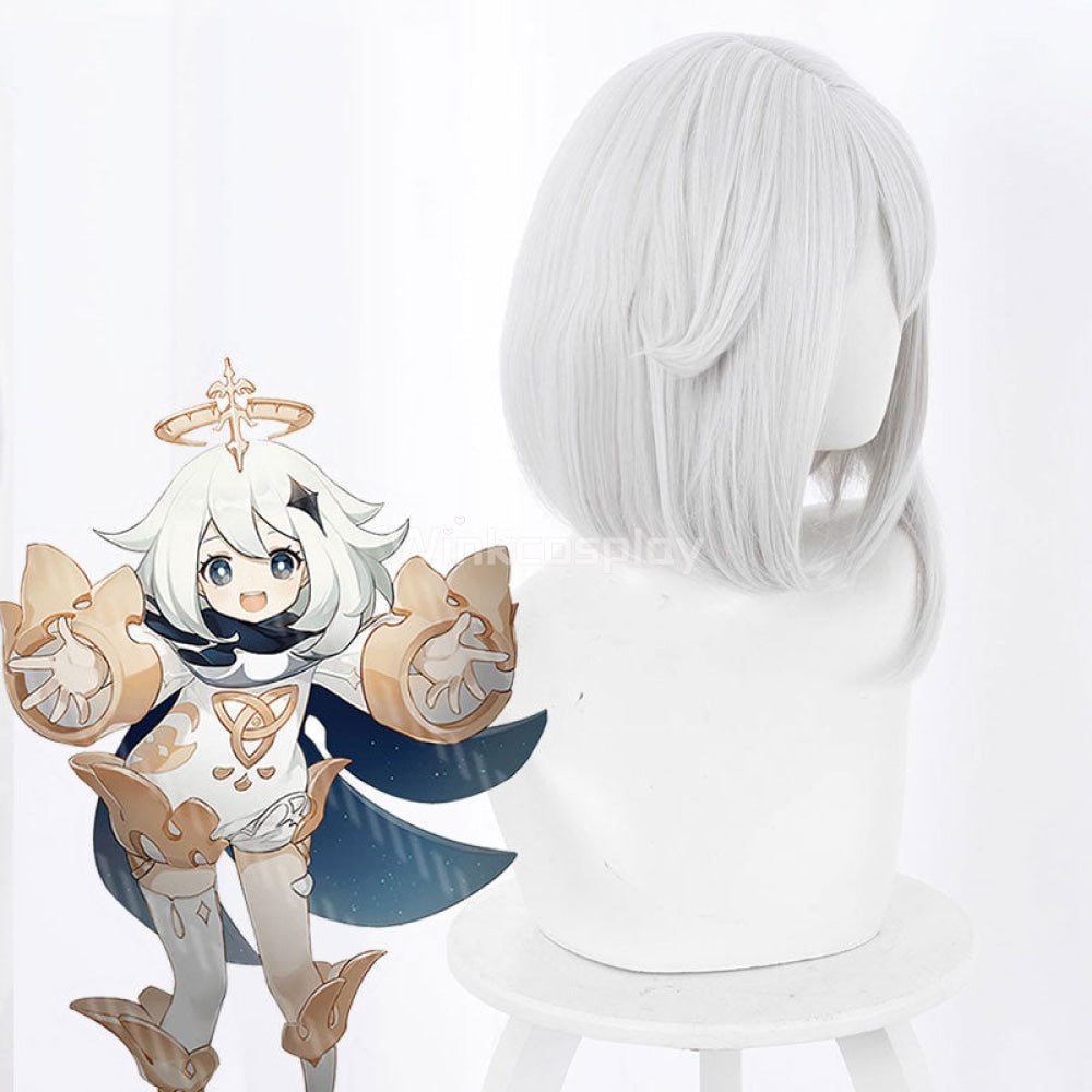 Genshin Impact Paimon White Cosplay Wig - Winkcosplay