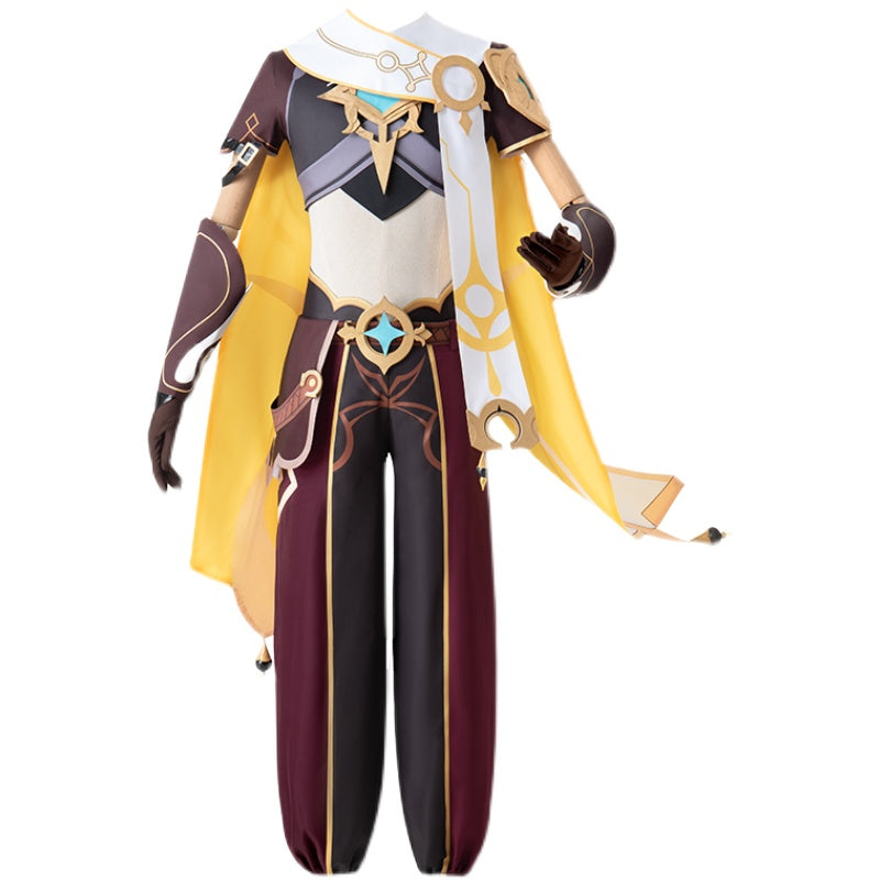 Genshin Impact Player Male Traveler Aether Cosplay Costume - Winkcosplay