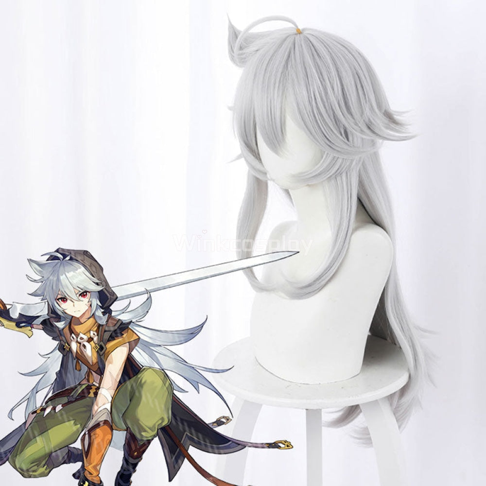 Genshin Impact Razor Silver Grey Cosplay Wig - Winkcosplay