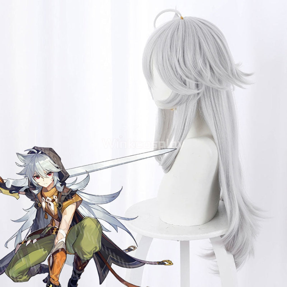 Genshin Impact Razor Silver Grey Cosplay Wig - Winkcosplay