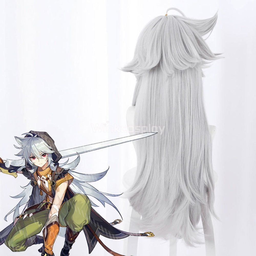 Genshin Impact Razor Silver Grey Cosplay Wig - Winkcosplay