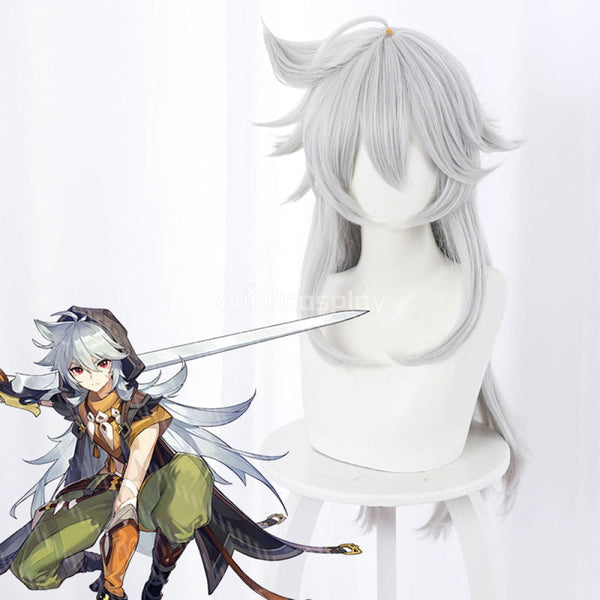 Genshin Impact Razor Silver Grey Cosplay Wig - Winkcosplay