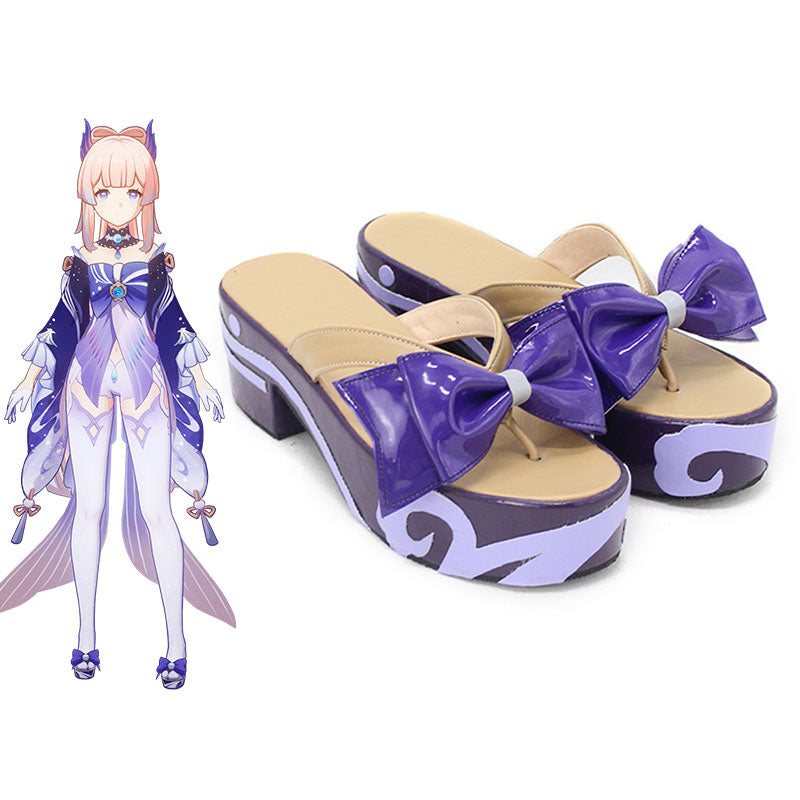 Genshin Impact Sangonomiya Kokomi Cosplay Shoes