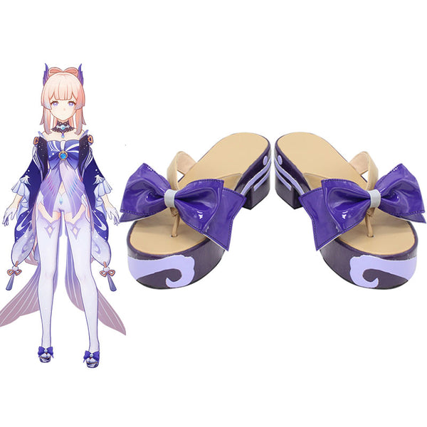 Genshin Impact Sangonomiya Kokomi Cosplay Shoes