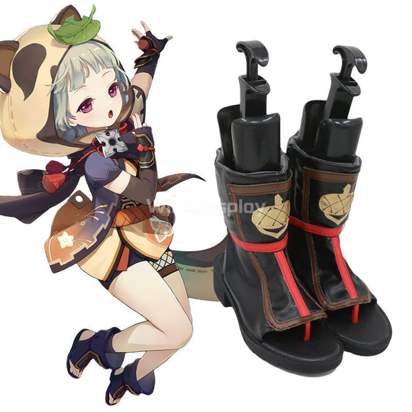 Genshin Impact Sayu Black Cosplay Shoes - Winkcosplay