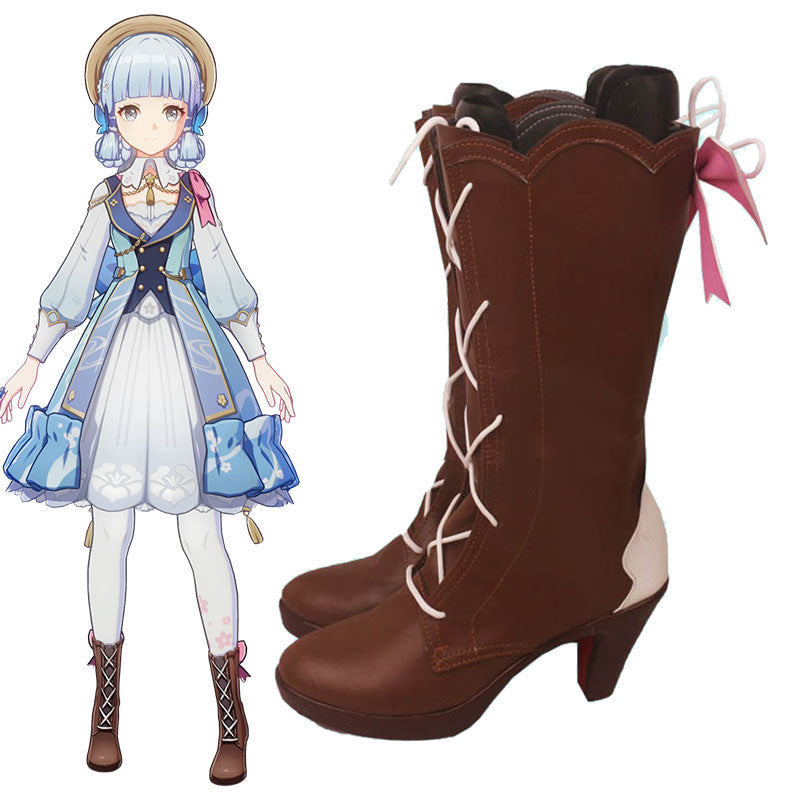 Genshin Impact Springbloom Missive Kamisato Ayaka Cosplay Shoes