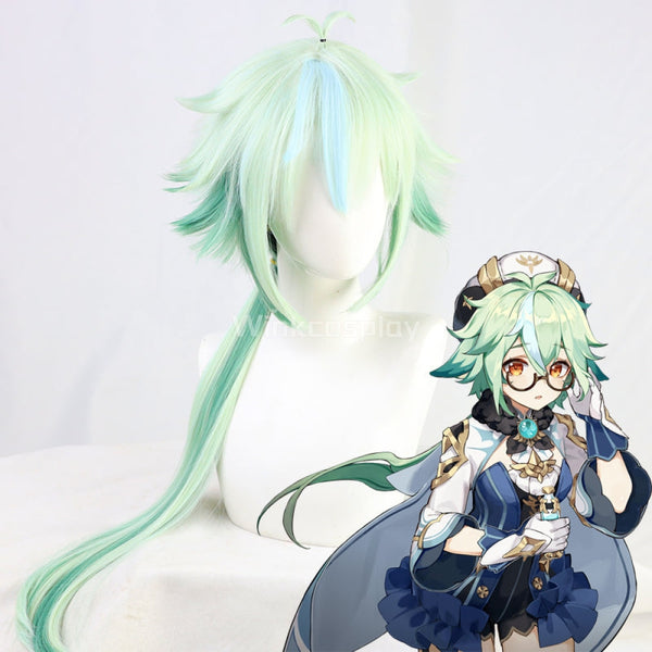 Genshin Impact Sucrose Green Cosplay Wig - Winkcosplay