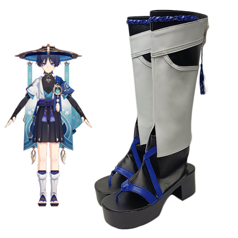 Genshin Impact The Wanderer Scaramouche Shoes Cosplay Boots