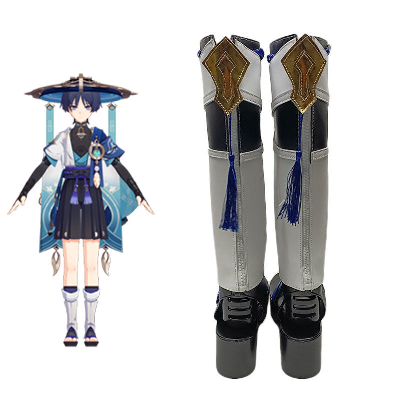 Genshin Impact The Wanderer Scaramouche Shoes Cosplay Boots