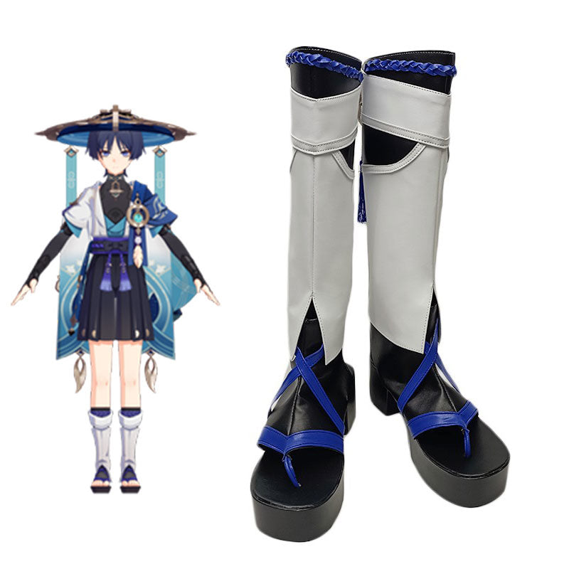 Genshin Impact The Wanderer Scaramouche Shoes Cosplay Boots