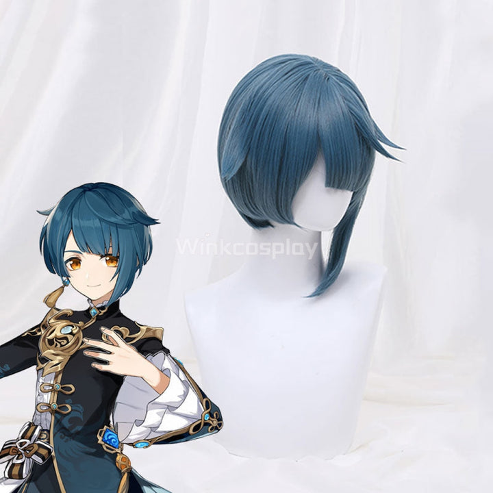 Genshin Impact Xingqiu Blue Cosplay Wig - Winkcosplay