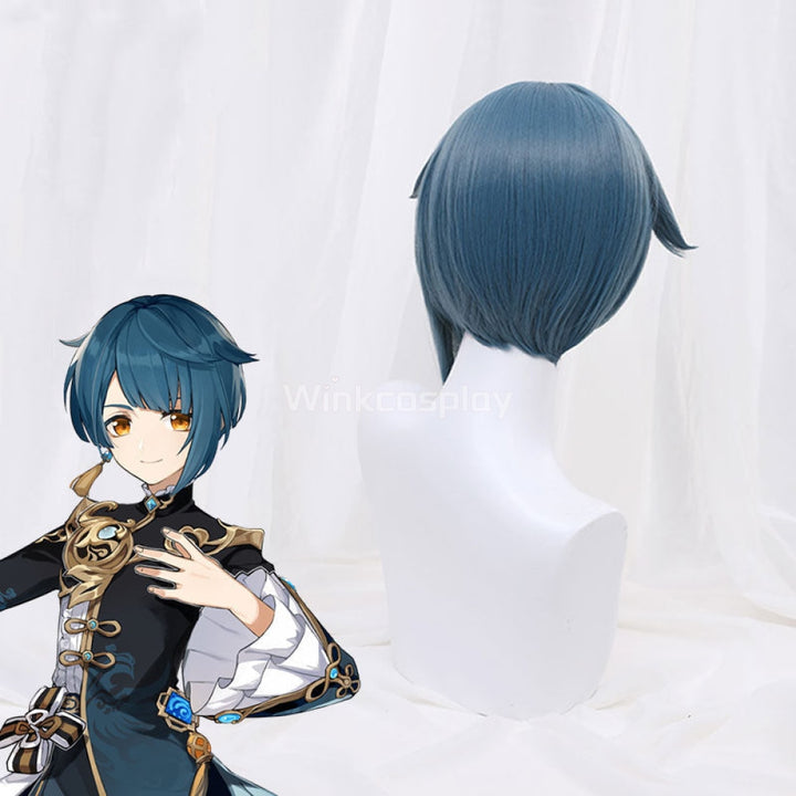 Genshin Impact Xingqiu Blue Cosplay Wig - Winkcosplay