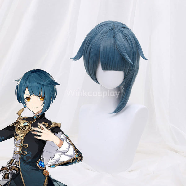 Genshin Impact Xingqiu Blue Cosplay Wig - Winkcosplay