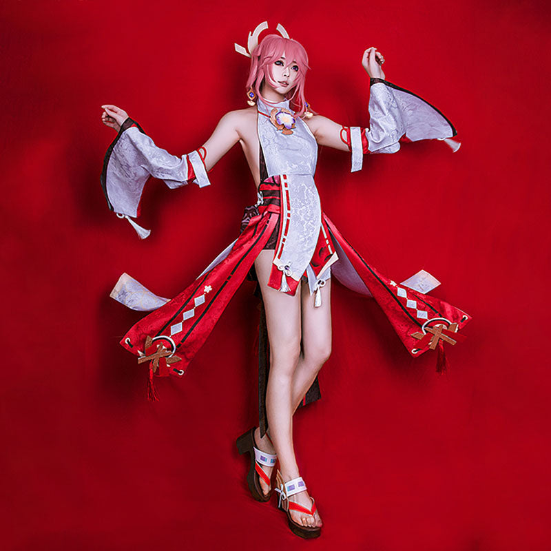 Genshin Impact Yae Miko Guuji Yae Halloween Cosplay Costume - Winkcosplay