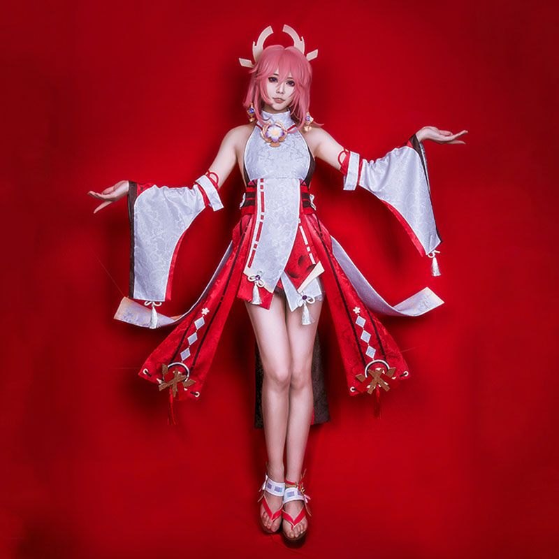 Genshin Impact Yae Miko Guuji Yae Halloween Cosplay Costume - Winkcosplay