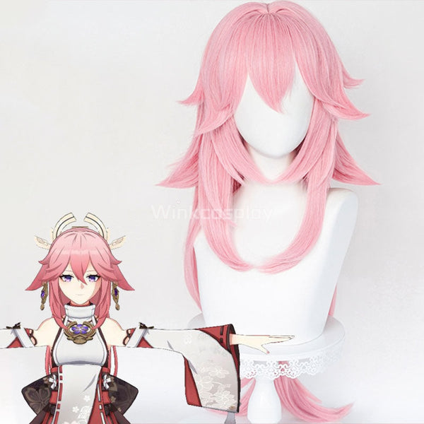 Genshin Impact Yae Miko Guuji Yae Pink Cosplay Wig - Winkcosplay