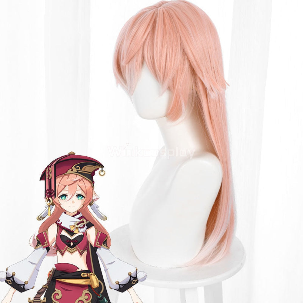 Genshin Impact Yanfei Pink Cosplay Wig - Winkcosplay